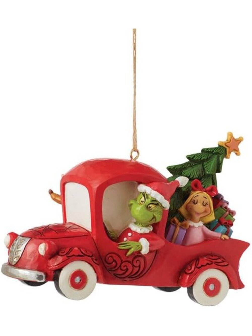 Handcrafted Grinch Red Truck Ornament | Collectible Christmas Decor | 2.99